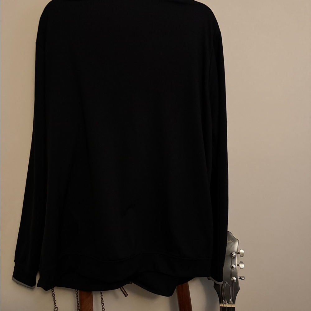 Adidas Men’s Black Quarter Zip Black/Grey 2XL - Picture 3 of 4